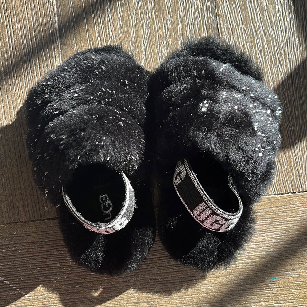 Toddler girl black Ugg slippers